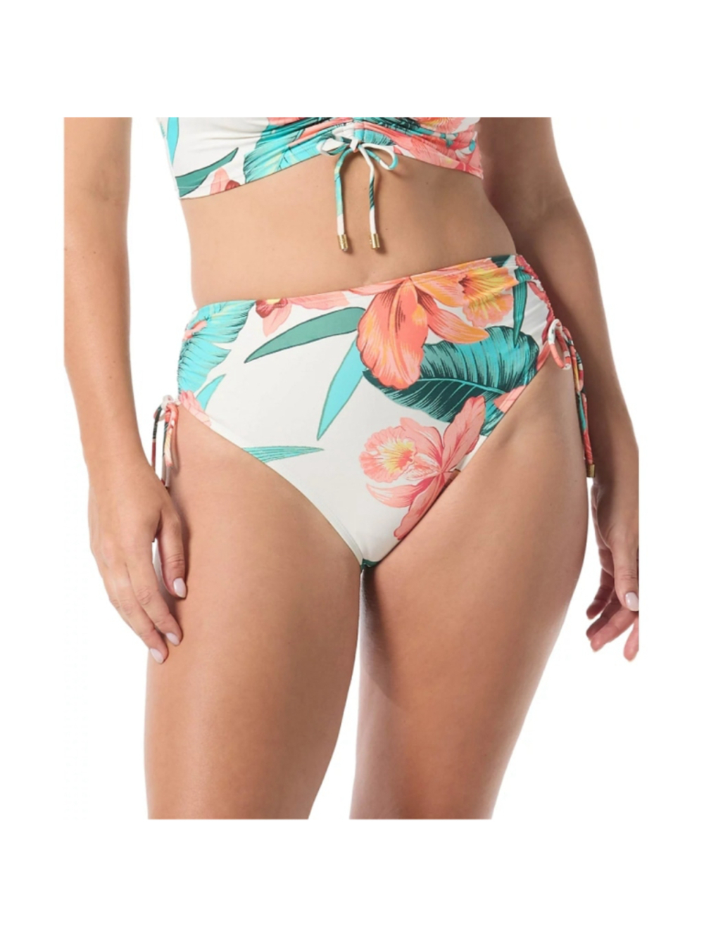 Coco Reef Women's Size Large Multicolor Floral Side-Tie Swim Swim Bottoms NWT